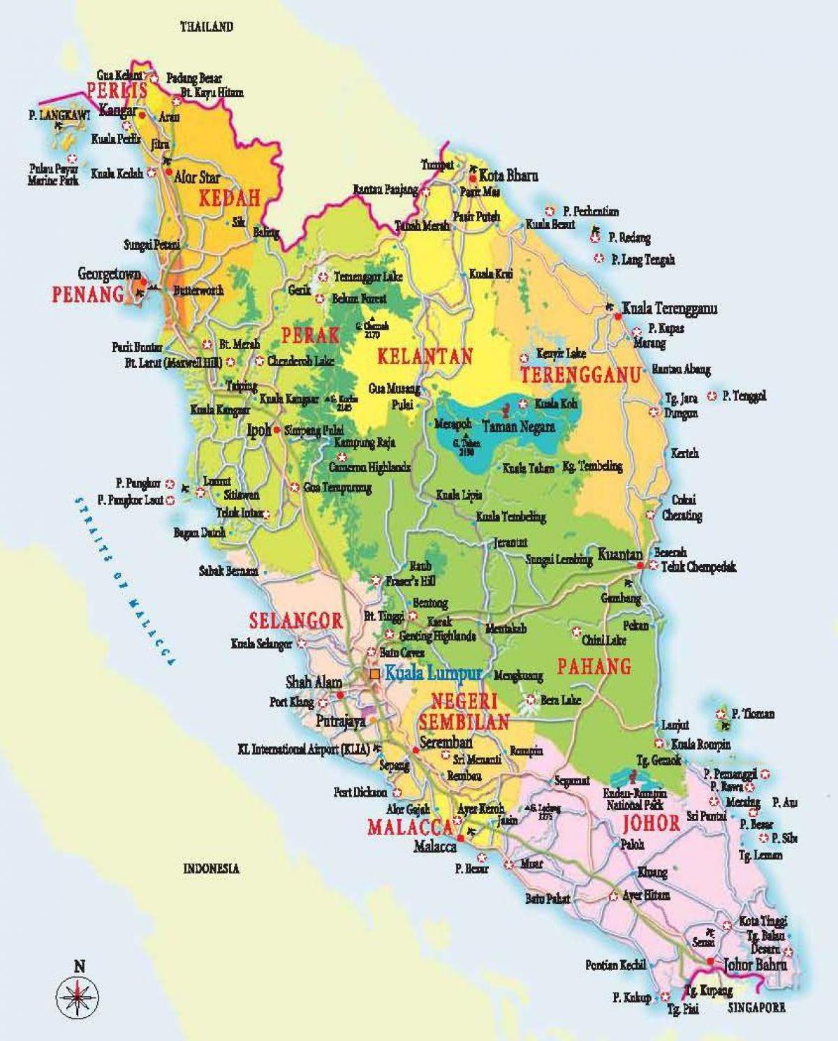 peta barat malaysia