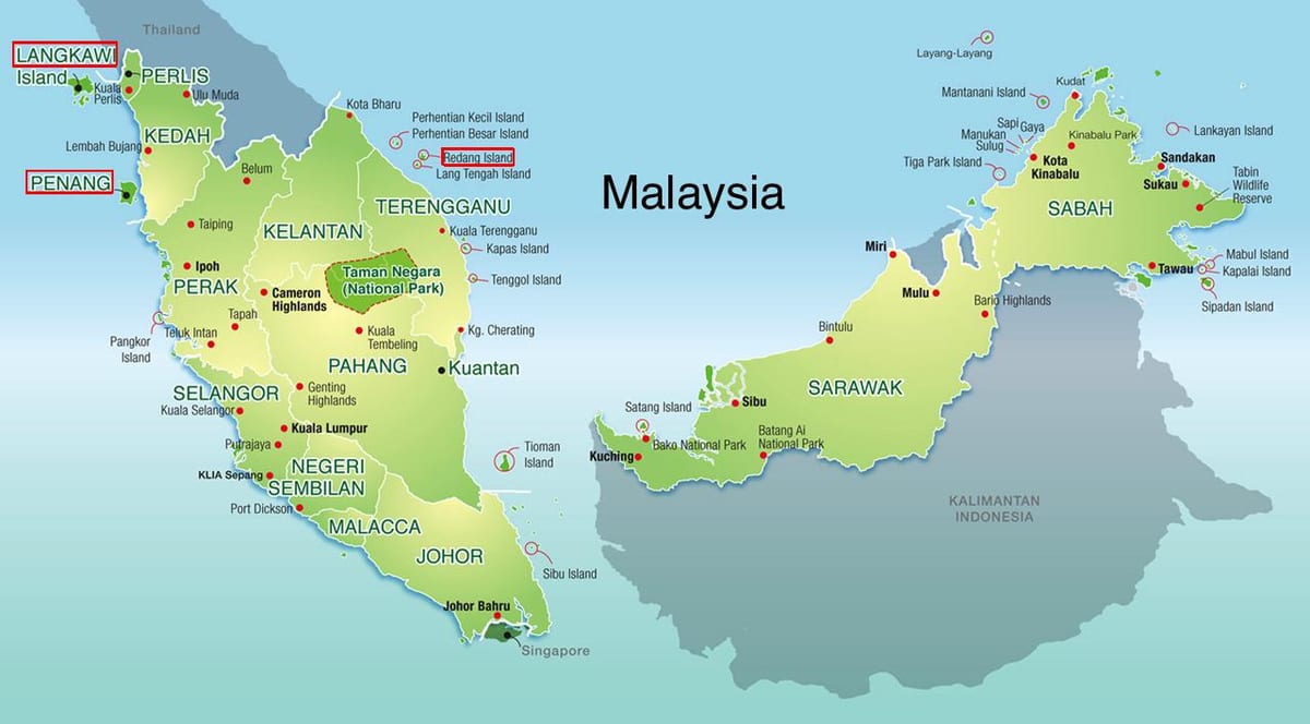 peta malaysia beach resort