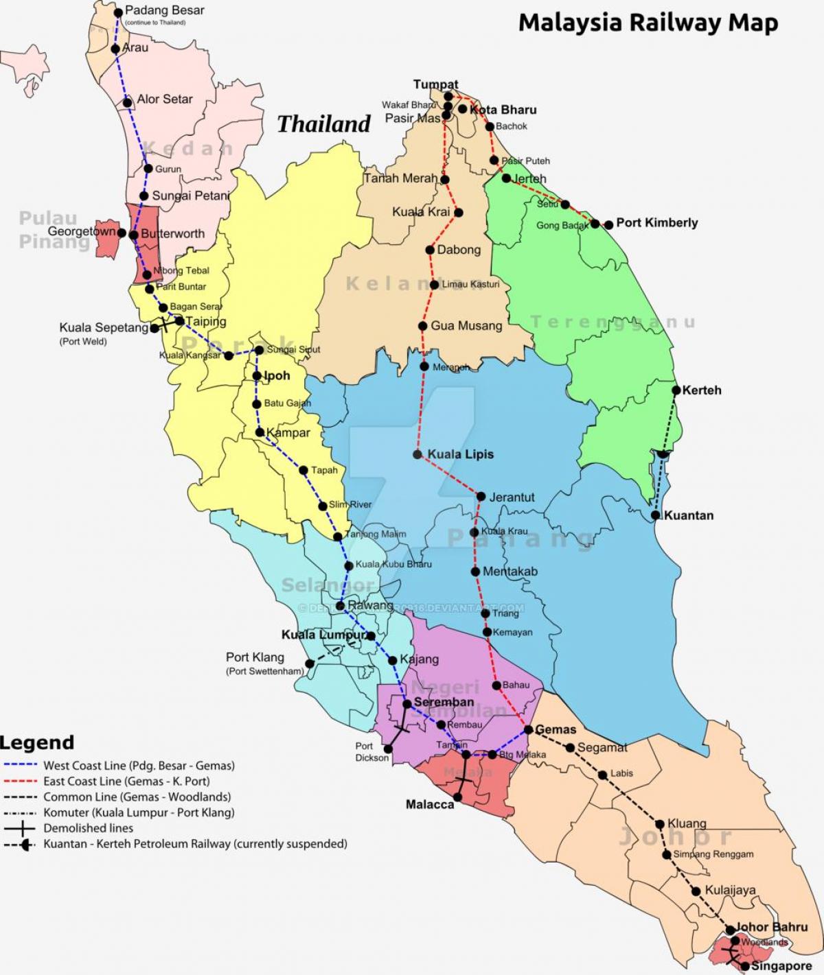 peta kereta api malaysia