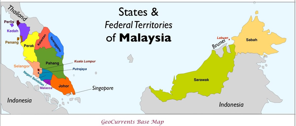 peta malaysia wilayah