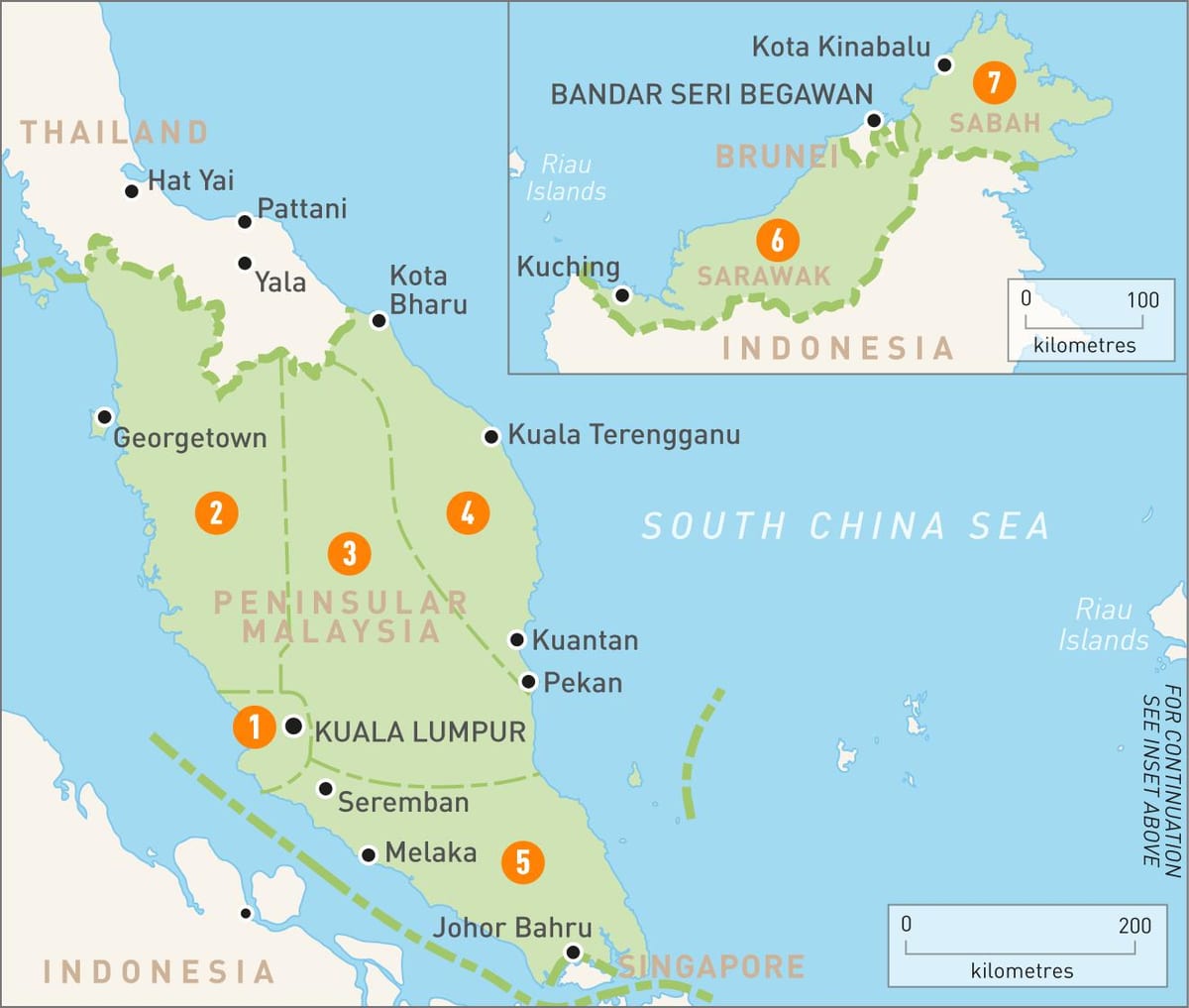 malaysia kawasan peta