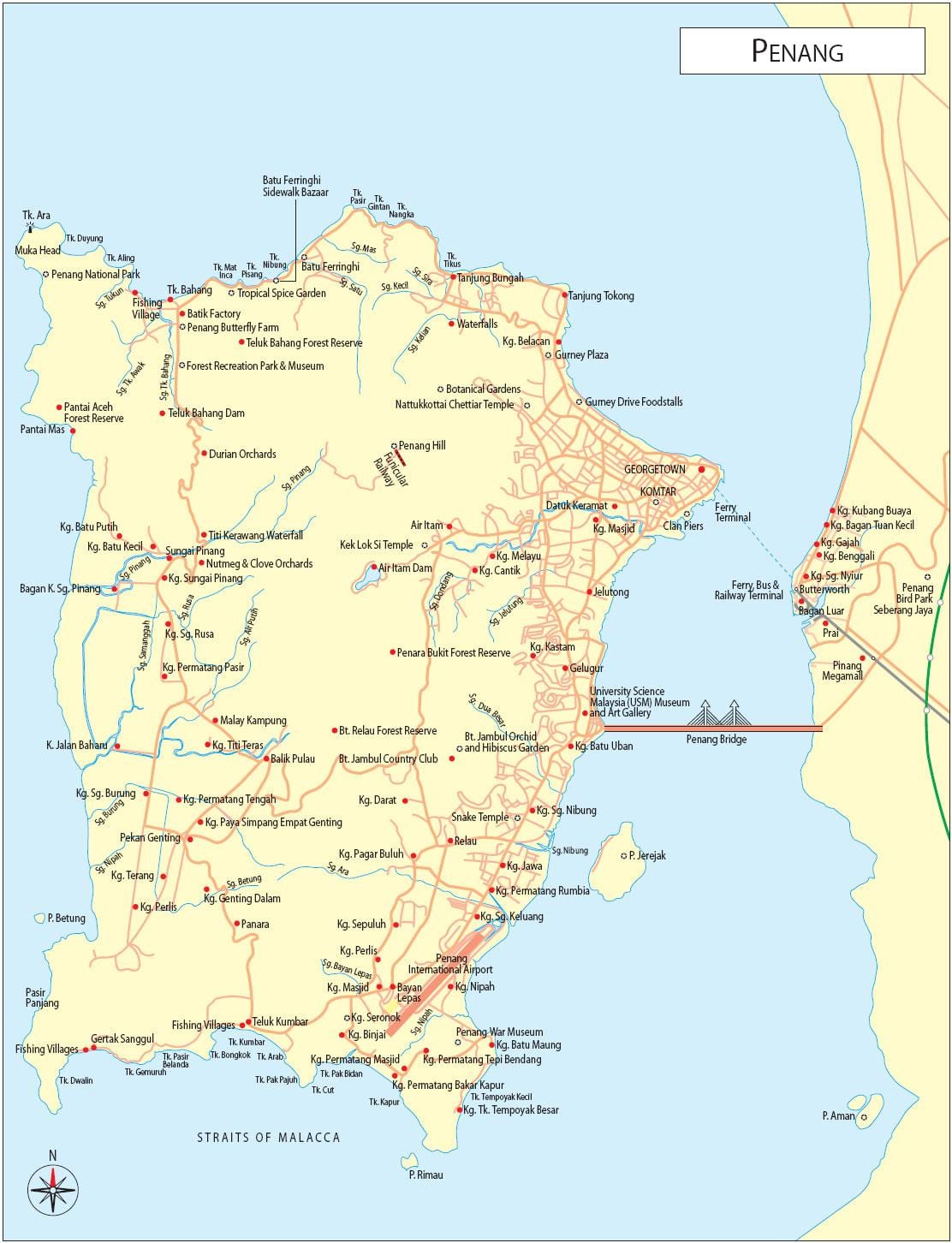 peta pulau pinang malaysia