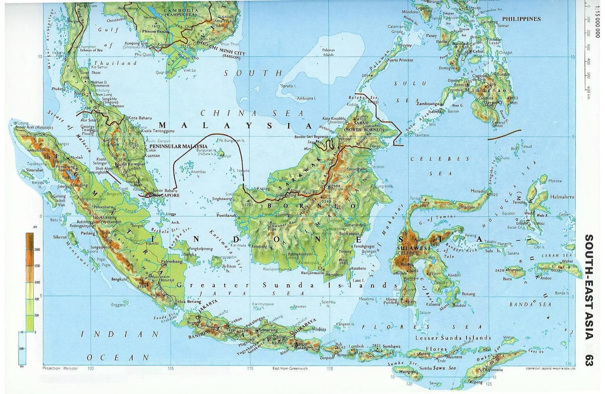 malaysia kontur peta