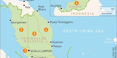 Malaysia kawasan peta
